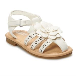 Jumping Beans White Flower Sandals